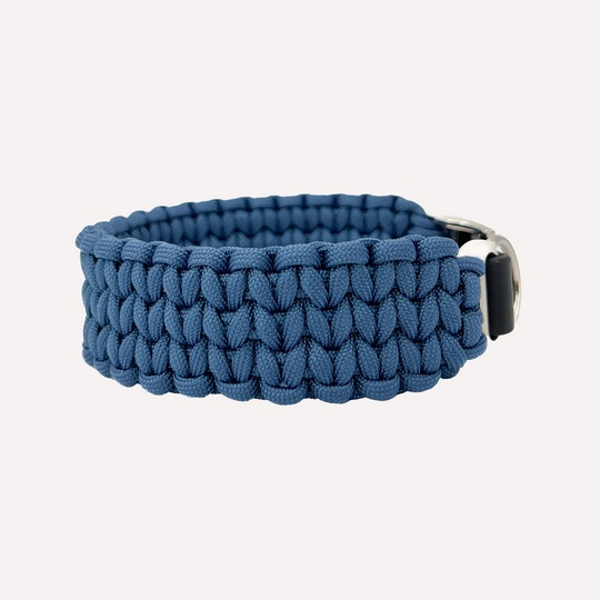 Hundehalsband Paracord FERO Storm Blue