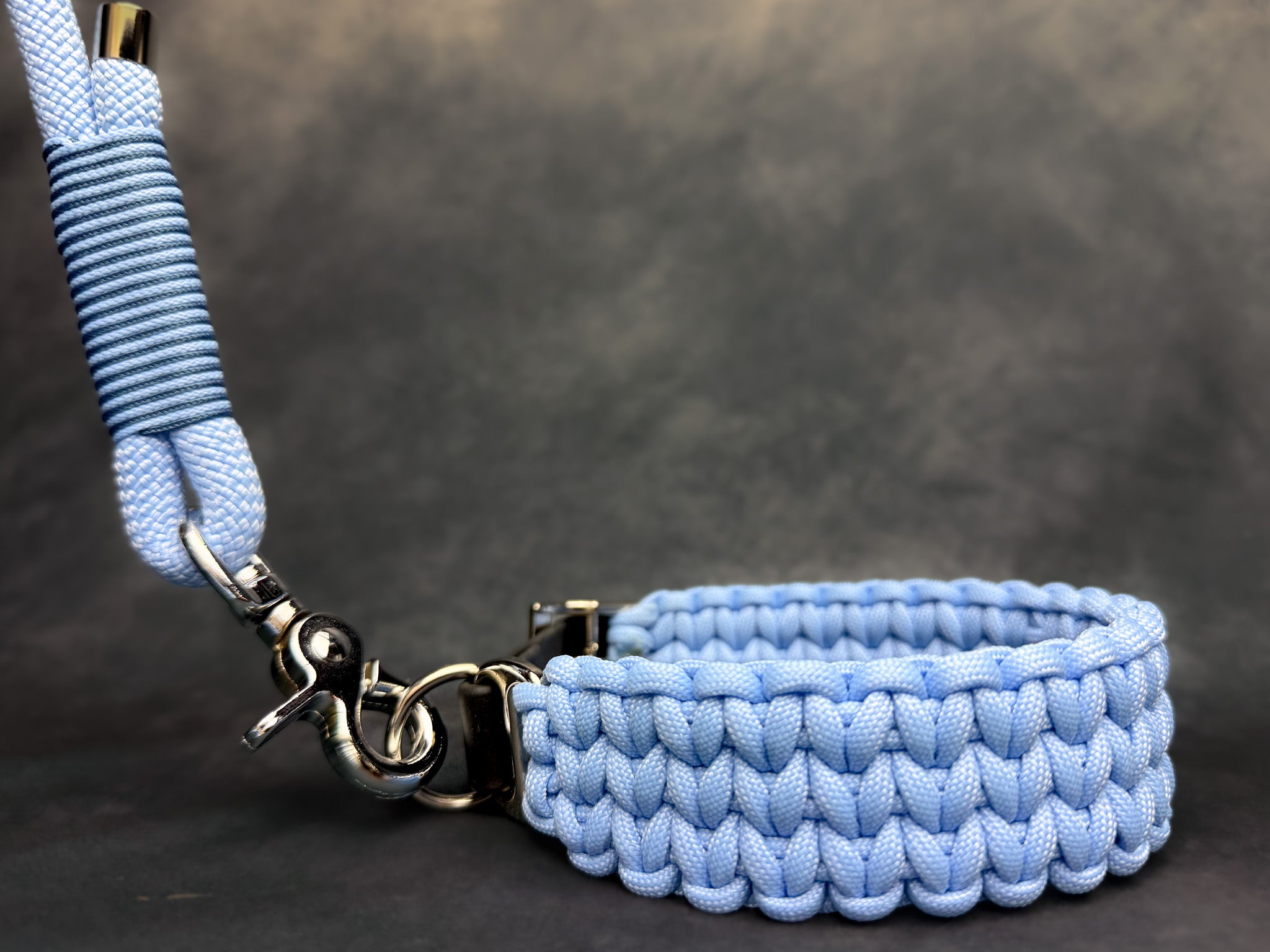 Hundehalsband Paracord FERO Ice Blue