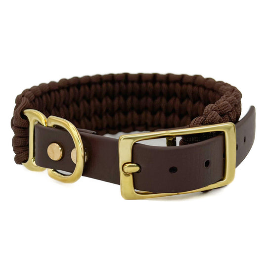Hundehalsband Paracord FERO Foggy Walnut