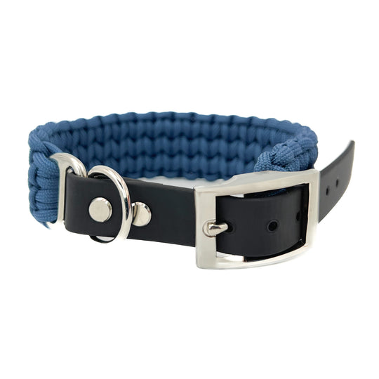 Hundehalsband Paracord FERO Storm Blue