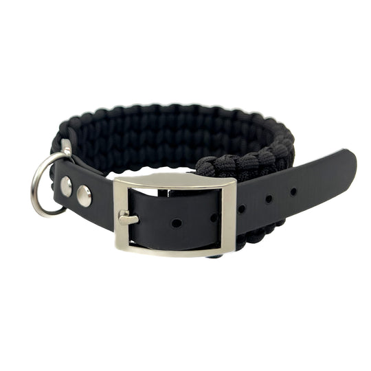 Hundehalsband Paracord FERO Pitch Black