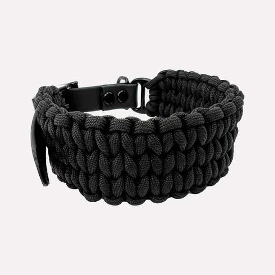 Hundehalsband Paracord FERO Pitch Black