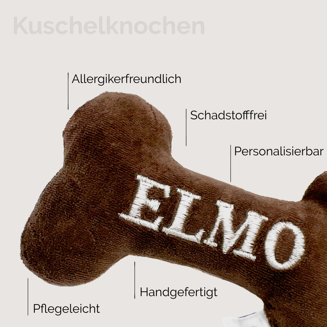 Personalisierbarer Kuschelknochen KUNO