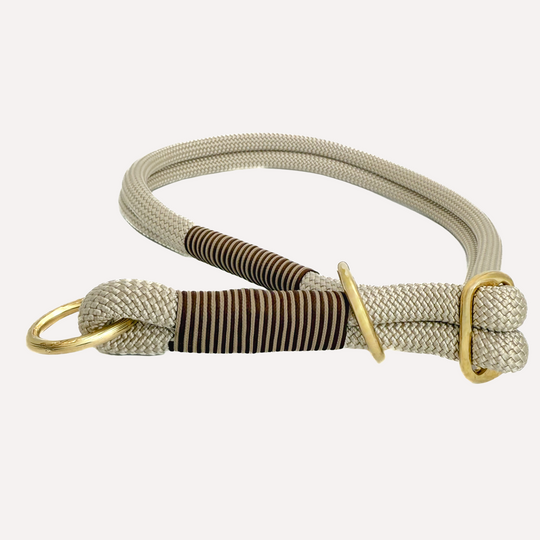 Zugstopp Hundehalsband THEO Caffè Latte