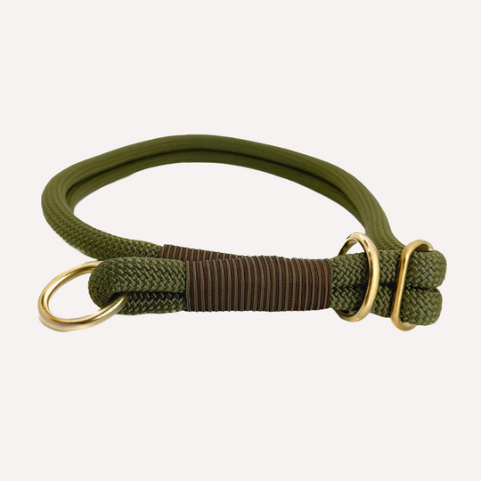 Zugstopp Hundehalsband THEO Dark Olive